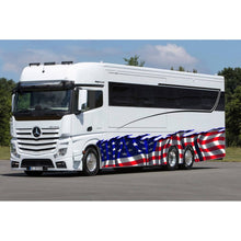 Load image into Gallery viewer, USA Flag Truck Graphics, USA Flag Truck Side Full Color Vinyl Sticker, USA Flag Truck Vinyl Side Graphics, American Flag Car Sticker