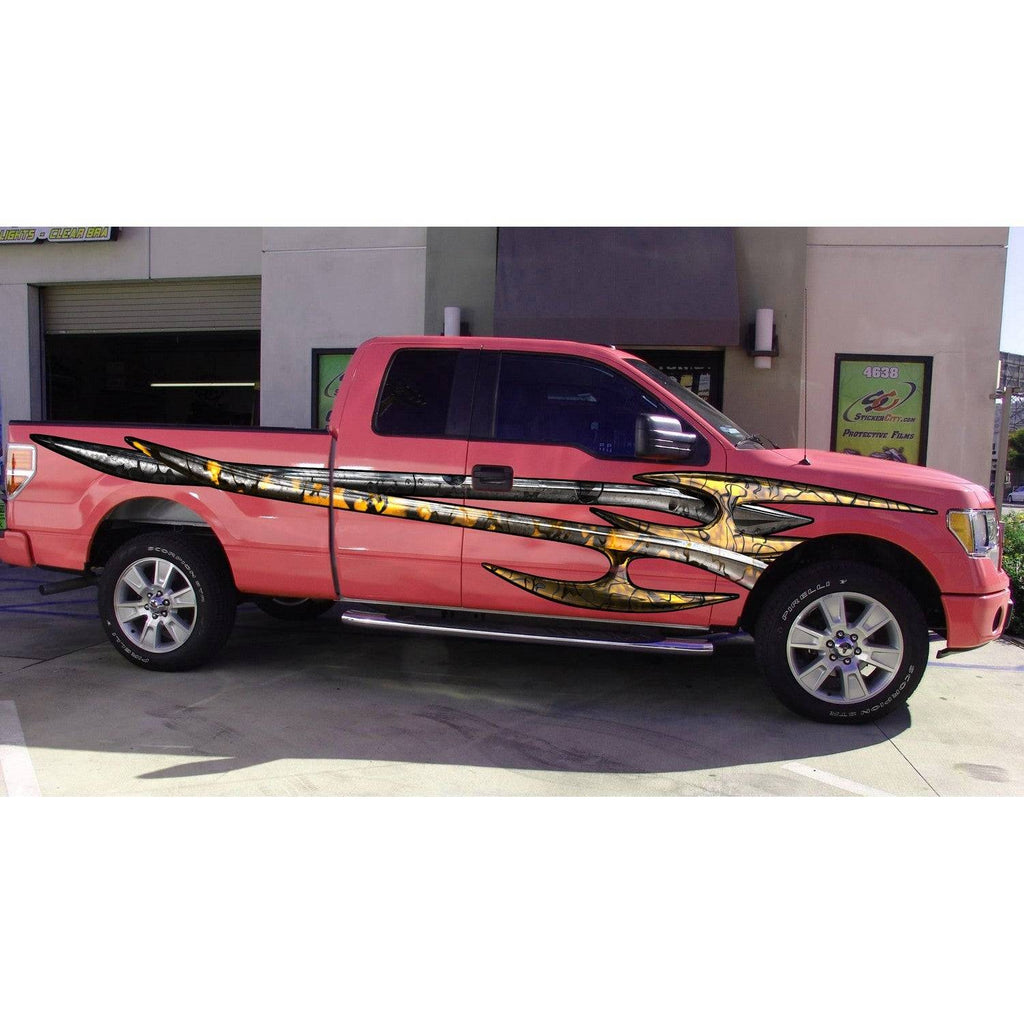 3D Tribal Truck Wrap, Tribal Truck Graphics, Tribal Truck Side Full Color Vinyl Sticker, Tribal Truck Vinyl Side Graphics, Tribal Car Sticker
