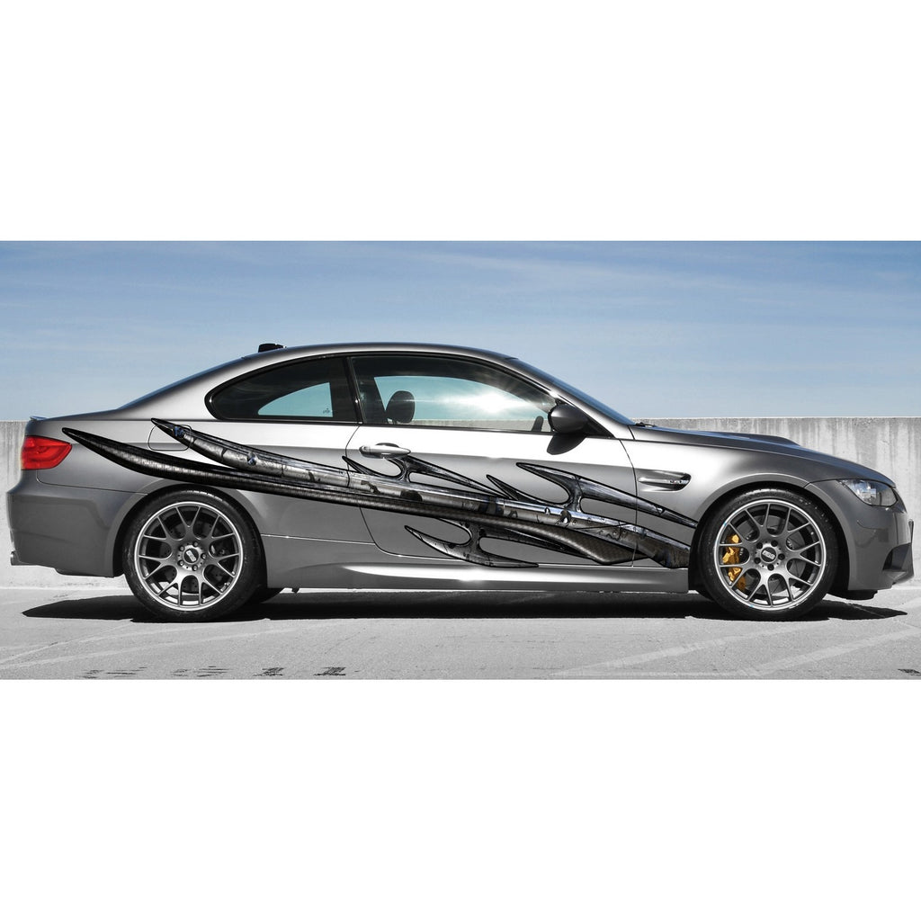 Tribal Car Vinyl Wrap, Tribal Car Decal, Tribal Car Sticker, Tribal Car Graphics, Tribal Racing Stripes Vinyl Decal