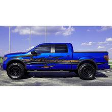 Load image into Gallery viewer, Carbon Fiber Look Racing Stripes Truck Wrap, Racing Stripes Truck Graphics