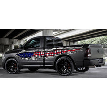 Load image into Gallery viewer, Ripped USA Flag Truck Graphics, USA Flag Truck Side Full Color Vinyl Sticker, USA Flag Truck Vinyl Side Graphics, American Flag Car Sticker