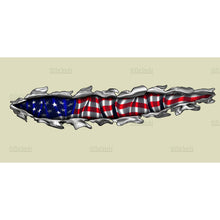 Load image into Gallery viewer, Ripped USA Flag Truck Graphics, USA Flag Truck Side Full Color Vinyl Sticker, USA Flag Truck Vinyl Side Graphics, American Flag Car Sticker