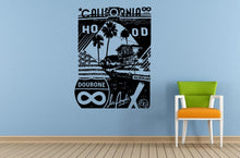 Load image into Gallery viewer, Hollywood Sign Word California Hills La Los Angeles Ca Mountains Skyline City View Wall Decal Vinyl Sticker Mural Room Decor L1687