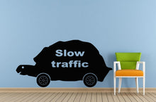 Load image into Gallery viewer, Slow Traffic Sign Words Turtle Animal Car Vehicle Wall Decal Vinyl Sticker Mural Room Decor L1688