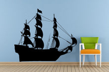 Load image into Gallery viewer, Sail Boat Old Ship Yat Liner Ocean Sea Lake River Transport Wall Decal Vinyl Sticker Mural Room Decor L1695