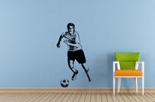 Load image into Gallery viewer, Soccer Player Famous European Football Custom Text Name Outdoor Sports Games Wall Or Car Vinyl Peal And Stick Removable Sticker Decal L1748
