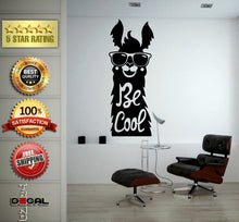 Load image into Gallery viewer, Be Cool Lama Animal With Glasses Shades Wall Decal Vinyl Sticker Mural Room Decor L1759