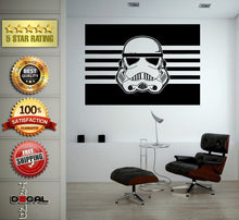 Load image into Gallery viewer, Star Space Warrior Galaxy Fighter Helmet Wall Vinyl Sticker Mural Room Decor L1784