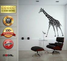 Load image into Gallery viewer, Giraffe Tall African Animal Safari Wall Vinyl Sticker Mural Room Decor L1786