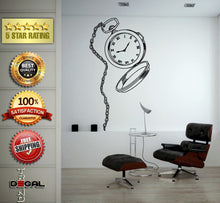Load image into Gallery viewer, Clock Pocket Hand Watch Old Antique Vintage Window Or Wall Or Car Vinyl Peal And Stick Removable Sticker Decal (Custom)