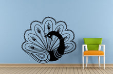 Load image into Gallery viewer, Peacock Bird Flower Floral Pattern Window Wall Decal Vinyl Sticker Mural Room Decor L1722