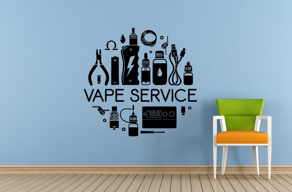 Vaping My Life E Cigarette Vape Service Shop Bar Store Vapor Cloud Window Wall Decal Vinyl Sticker Mural Room Decor L1725