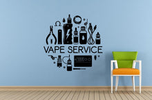 Load image into Gallery viewer, Vaping My Life E Cigarette Vape Service Shop Bar Store Vapor Cloud Window Wall Decal Vinyl Sticker Mural Room Decor L1725