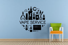 Load image into Gallery viewer, Vaping My Life E Cigarette Vape Service Shop Bar Store Vapor Cloud Window Wall Decal Vinyl Sticker Mural Room Decor L1725