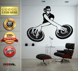 Dj Disk Jockey Turn Tables Headphones Music Night Club Wall Decal Vinyl Sticker Mural Room Decor L1756