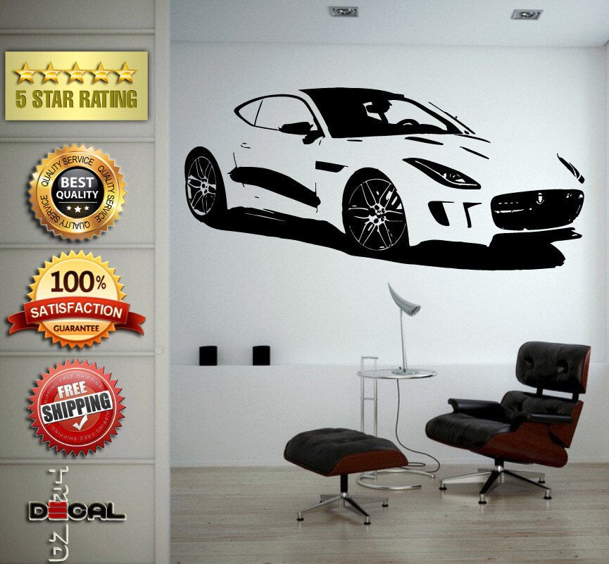 Sports Exotic Racing New Old School Muscle Car Vehicle Wall Vinyl Sticker Mural Room Decor L1824