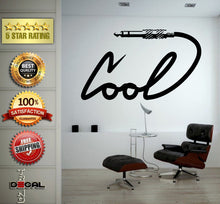 Load image into Gallery viewer, Word Cool In Audio Phono Stereo Cable Wire Music Studio Tools Wall Decal Vinyl Sticker Mural Room Decor L1764