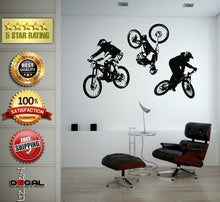 Load image into Gallery viewer, Three Mountain Bikes Wall Vinyl Sticker Mural Room Decor L1828