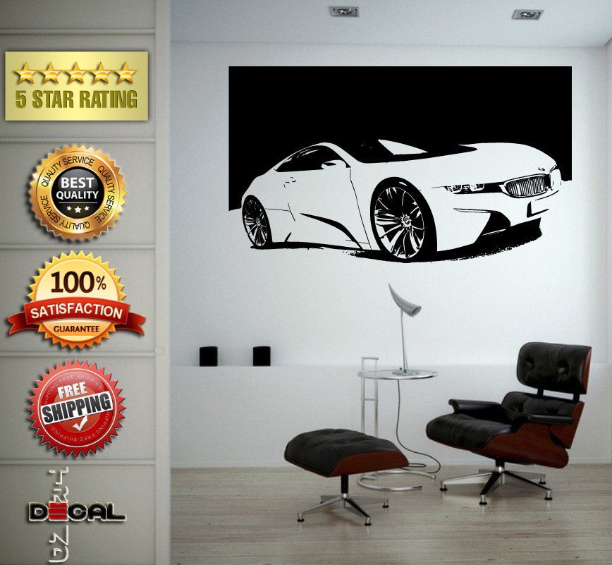 Sports Exotic Racing New Old School Muscle Car Vehicle Wall Vinyl Sticker Mural Room Decor L1829