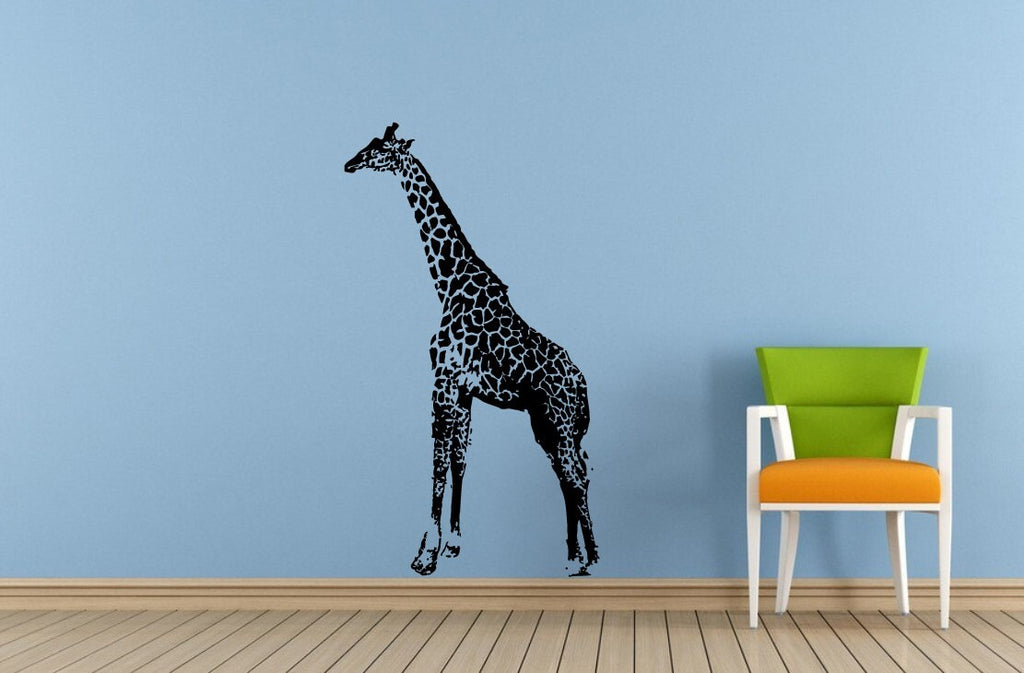Long Neck Animal Giraffe Safari Savannah Africa Jungle Wall Decal Vinyl Sticker Mural Room Decor L1838