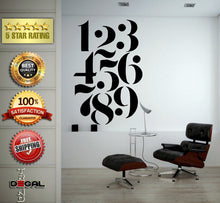 Load image into Gallery viewer, Numbers One Through Nine Wall Decal Vinyl Sticker Mural Room Decor L1773