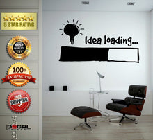 Load image into Gallery viewer, Light Bulb Lamp Idea Loading Wall Window Car DIY Sticker Decal Vinyl Silhouette Clip Art Vector Plotter Cut Decor Free Shipping L1843