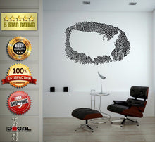 Load image into Gallery viewer, United States America Finger Print Wall Window Car DIY Sticker Decal Vinyl Silhouette Clip Art Vector Plotter Cut Decor Free Shipping L1845
