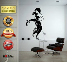 Load image into Gallery viewer, Flower Pattern Dress Girl Model Bride Beautiful Fashion Natural Nature Design Wall Window Sticker Decal Vinyl Silhouette Decor L1858