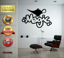 Load image into Gallery viewer, Magic Genie Lamp Three Wishes Wall Window Sticker Decal Vinyl Silhouette Decor L1880