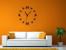 Load image into Gallery viewer, Clock Butterfly's Watch Nature Flying Wall Window Sticker Decal Vinyl Silhouette Decor L1898