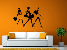 Load image into Gallery viewer, Fashion Shopping Style Woman Female Girl Dressing Design Swag Getup Wall Window Sticker Decal Vinyl Silhouette Decor L1910