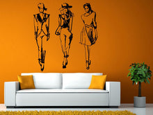 Load image into Gallery viewer, Fashion Vinyl Decal | Shopping Decal | Shopping Vinyl Decal | Woman's Silhouette Decal | Wall Decor | Home Art | Wall Art | Home Decor