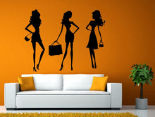 Load image into Gallery viewer, Fashion Shopping Style Woman Female Girl Dressing Design Swag Getup Wall Window Sticker Decal Vinyl Silhouette Decor L1917