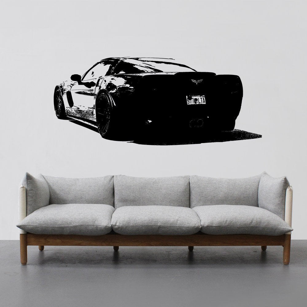 Sports Exotic Racing New Old School Muscle Car Vehicle Wall Vinyl Sticker Mural Room Decor L1818