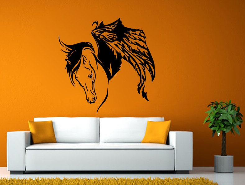 Pegasus Flying Horse Ancient God Mythology Wall or Window Sticker Decal Vinyl Fathead Mural Decor L1953