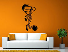 Load image into Gallery viewer, Pinup Girl Long Beautiful Legs Chained To A Weight Ball Wall or Window Sticker Decal Vinyl Fathead Mural Decor L1964