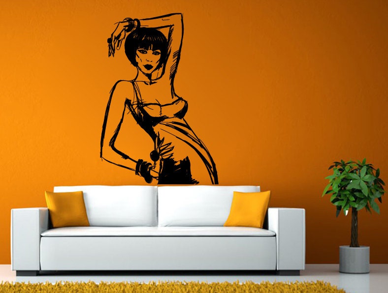 Pinup Girl Model Fashion Wall or Window Sticker Decal Vinyl Fathead Mural Decor L1967