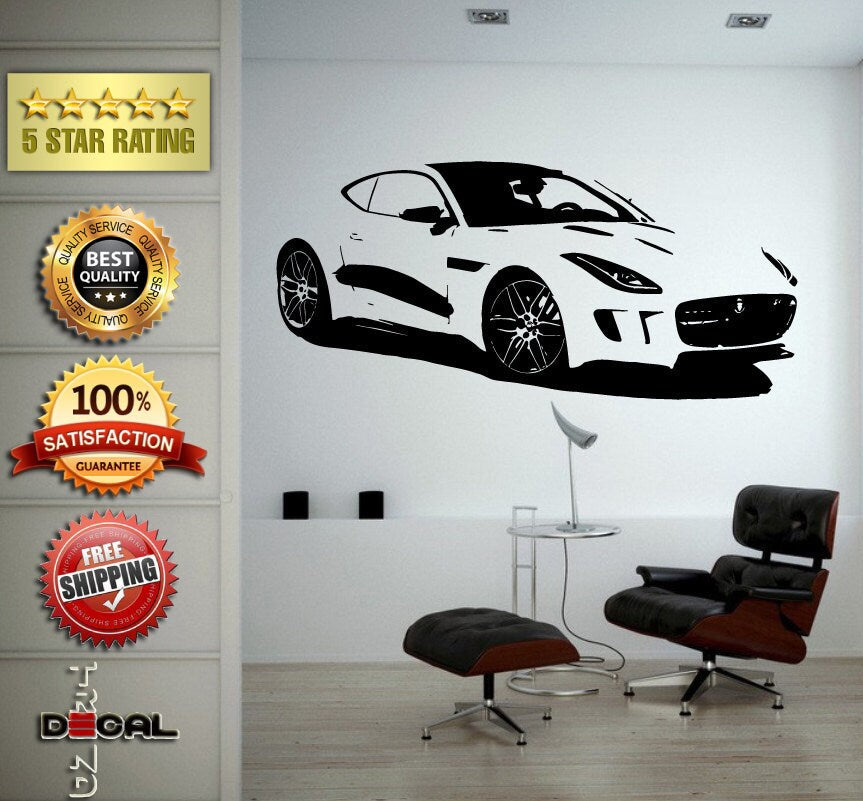Sports Exotic Racing New Old School Muscle Car Vehicle Wall Vinyl Sticker Mural Room Decor L1832