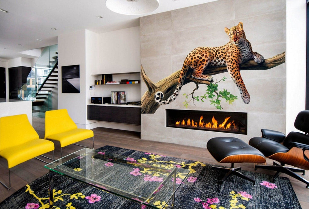 Leopard wall decal, Leopard Full Color Decal, Leopard Full color sticker, wall art cn 024