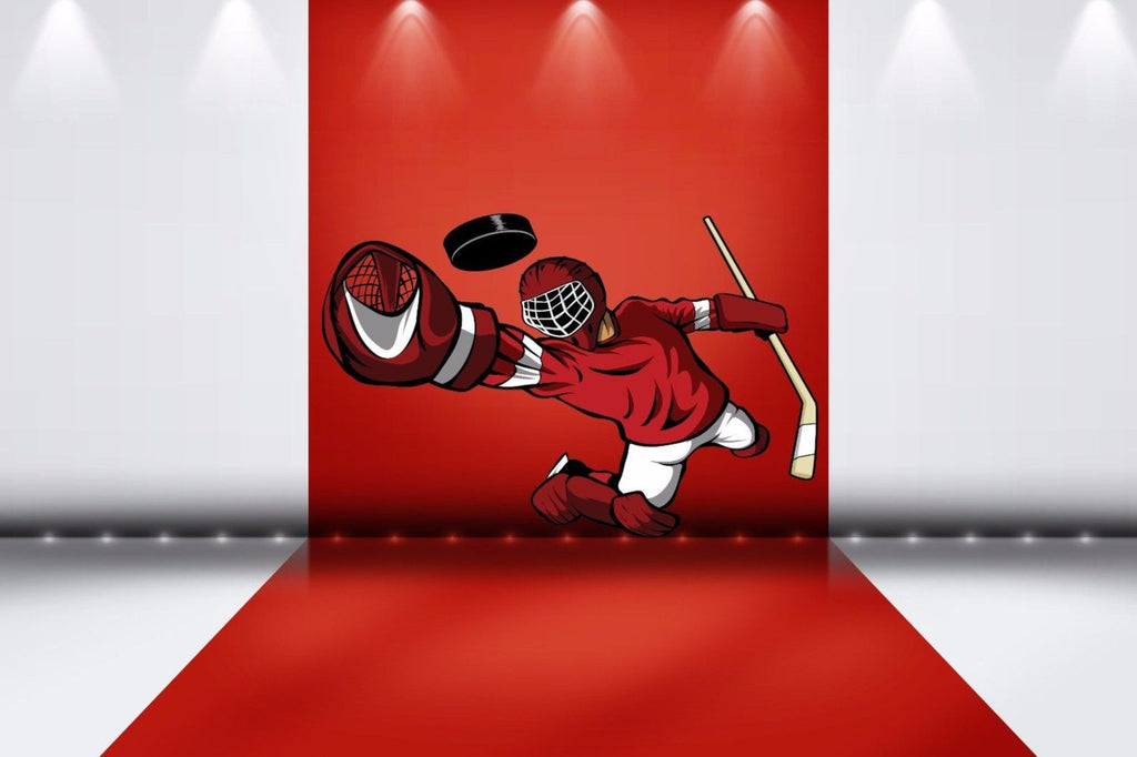 Hockey Goalie Full Color Decal, Hockey Full color sticker, wall art cn 37
