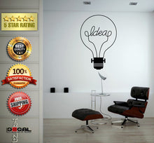 Load image into Gallery viewer, Light Bulb Lamp Idea Thought Wall Window Car DIY Sticker Decal Vinyl Silhouette Clip Art Vector Plotter Cut Decor Free Shipping L1842