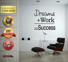 Load image into Gallery viewer, Dreams Work Success Motivational Quote Saying Wall Window Car DIY Sticker Decal Vinyl Silhouette Clip Art Vector Decor Free Shipping L1848