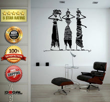 Load image into Gallery viewer, Three African Girls Woman Tribe Dancing Wall Window Sticker Decal Vinyl Silhouette Decor L1876