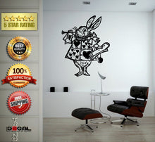 Load image into Gallery viewer, White Rabbit Wonderland Adventures Story Wall Window Sticker Decal Vinyl Silhouette Decor L1882