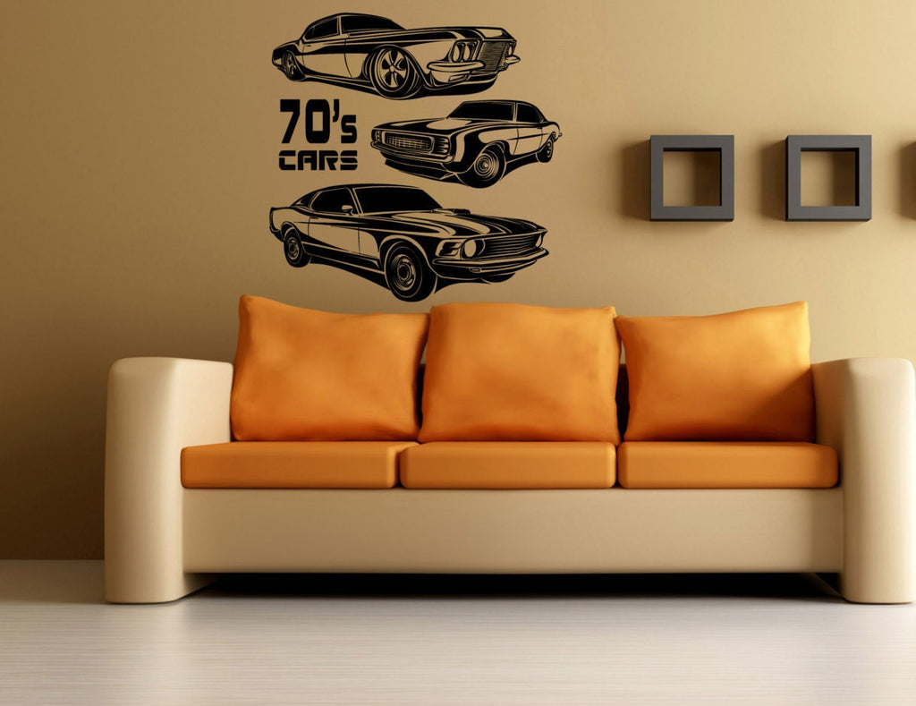 American Muscle 70's Racing Sport Cars Wall Window Sticker Decal Vinyl Silhouette Decor L1885