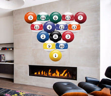 Load image into Gallery viewer, Billiard Full Color Decal, Pool Balls Board Full color sticker, wall art cn 098