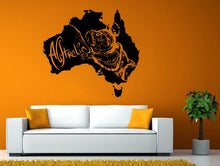 Load image into Gallery viewer, Australia Continent Map Kuala Jungle Tree Bear Wall Window Sticker Decal Vinyl Silhouette Decor L1908