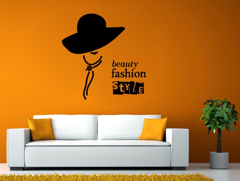 Fashion Shopping Style Woman Female Girl Dressing Design Swag Getup Wall Window Sticker Decal Vinyl Silhouette Decor L1922