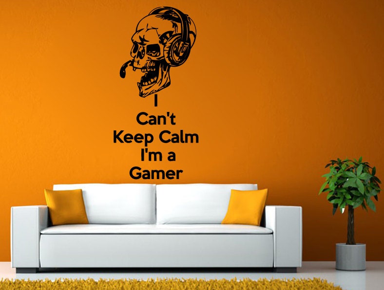 Video Game Controller Joystick Gamer Gaming We Love Gaming Let's Play Tv Wall or Window Sticker Decal Vinyl Fathead Mural Decor L2037