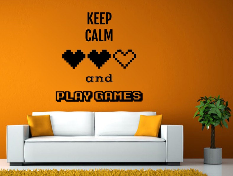 Video Game Controller Joystick Gamer Gaming We Love Gaming Let's Play Tv Wall or Window Sticker Decal Vinyl Fathead Mural Decor L2041